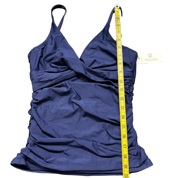 HELEN JON womens navy blue underwire floating tankini top size Small NWT - Picture 3 of 12